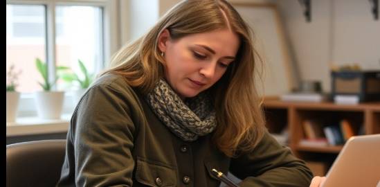 wenteltrap, introspectieve expressie, oplopend, fotorealistisch, oud gebouw met historische details, zeer nauwkeurig, stofdeeltjes in de lucht, f/8 diafragma, gedempte grijstinten en wittinten, middagzon die door de ramen schijnt, gemaakt met een tilt-shift lens